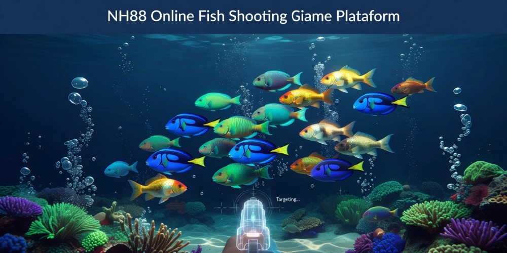 Minh họa khái niệm bắn cá online nh88 với giao diện game sống động và người chơi tham gia