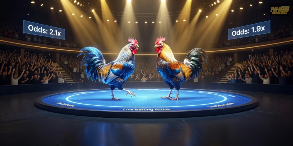 Trường gà Araneta Coliseum trên NH88 với không khí sôi động và giao diện cá cược trực tuyến